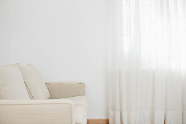 Suitable white curtains for living room